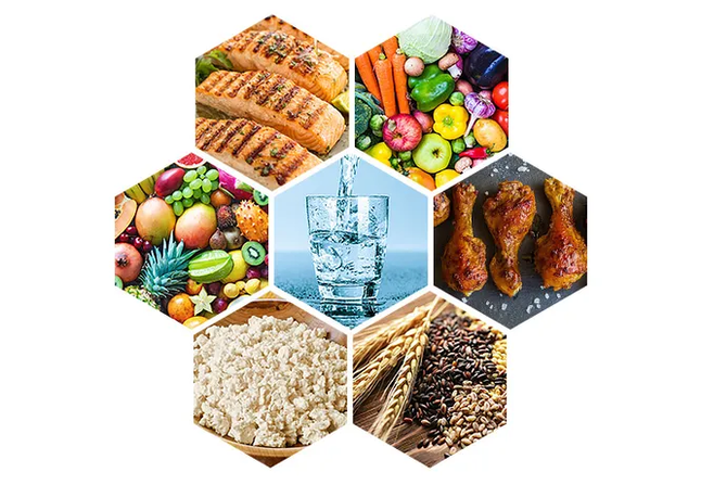 Dieetmenu met 6 bloemblaadjes