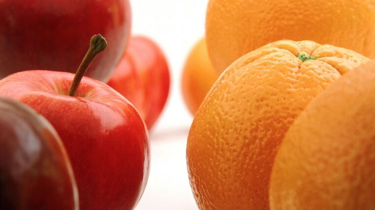 appels en sinaasappels voor het Japanse dieet